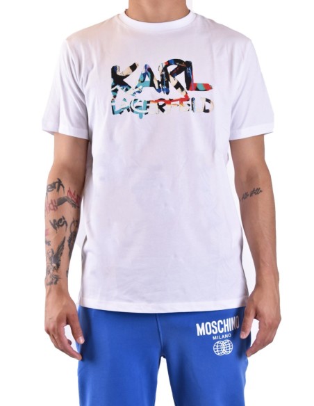 Karl Lagerfeld T-shirt Homme Blanc Imprimé Premium| choixmode.fr