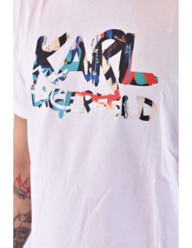 Karl Lagerfeld T-shirt Homme Blanc Imprimé Premium| choixmode.fr