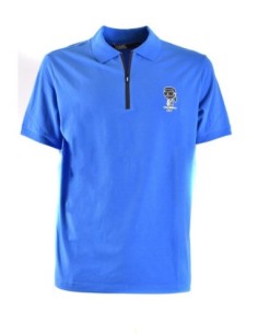 Karl Lagerfeld Polo Homme Bleu Fermeture Zippée| choixmode.fr