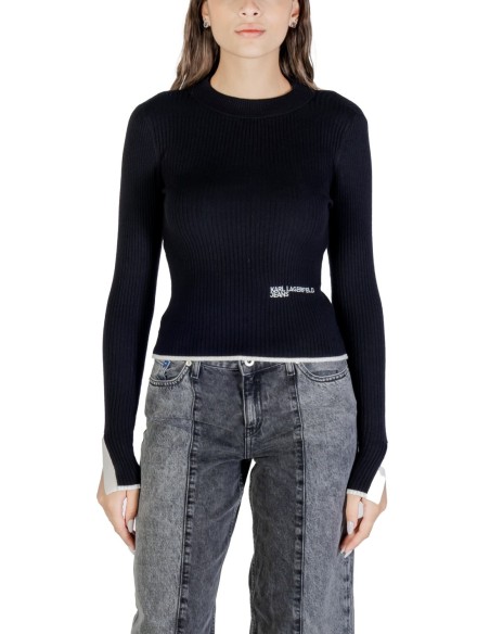 Karl Lagerfeld Jeans Pull Femme Noir Imprimé| choixmode.fr