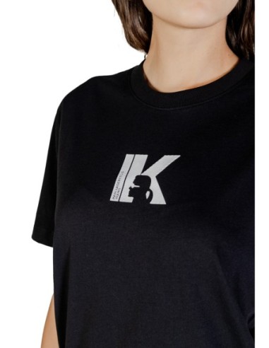 Karl Lagerfeld Jeans T-shirt Femme Noir Imprimé| choixmode.fr