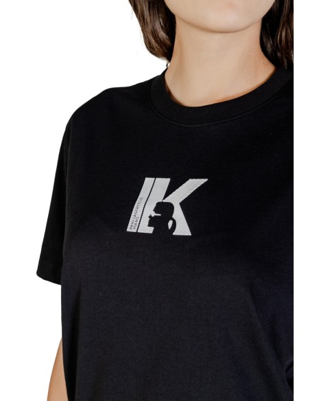 Karl Lagerfeld Jeans T-shirt Femme Noir Imprimé| choixmode.fr