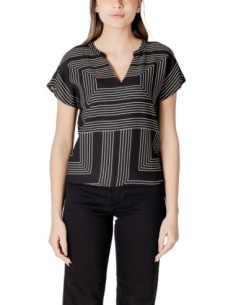 Jacqueline De Yong T-Shirt Femme Noir Géométrique| choixmode.fr