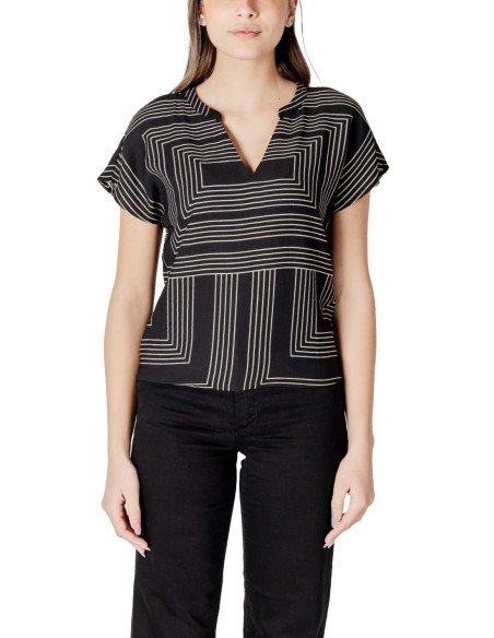 Jacqueline De Yong T-Shirt Femme Noir Géométrique| choixmode.fr
