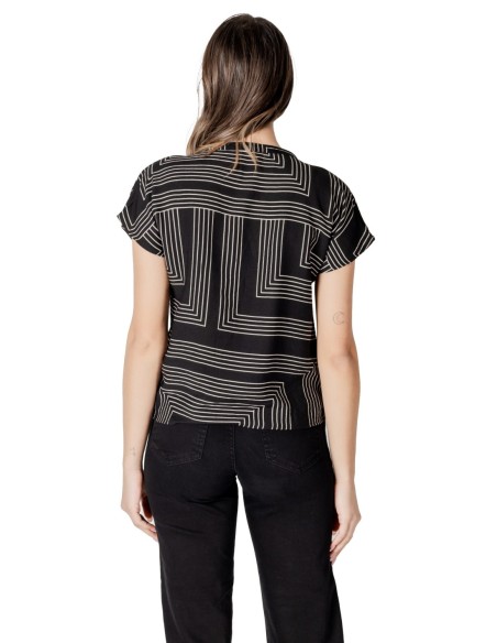Jacqueline De Yong T-Shirt Femme Noir Géométrique| choixmode.fr