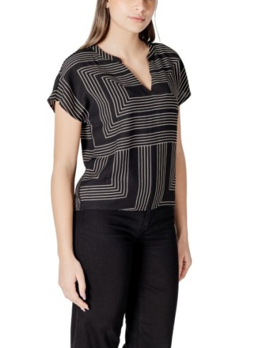 Jacqueline De Yong T-Shirt Femme Noir Géométrique| choixmode.fr