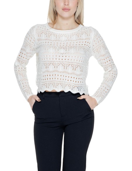 Jacqueline De Yong Pull Femme Blanc Maille Légère| choixmode.fr