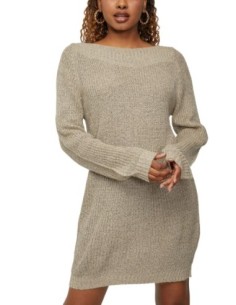 Jacqueline De Yong Robe Femme Beige Manches Longues| choixmode.fr
