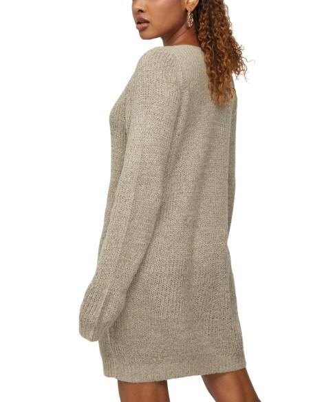 Jacqueline De Yong Robe Femme Beige Manches Longues| choixmode.fr