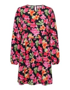 Jacqueline De Yong Robe Femme Noire Florale Col Rond| choixmode.fr