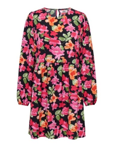 Jacqueline De Yong Robe Femme Noire Florale Col Rond| choixmode.fr