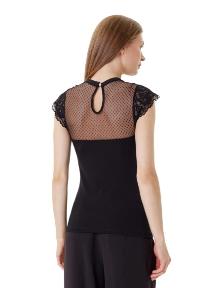 Morgan De Toi Top Femme Noir Sans Manches Élégant| choixmode.fr