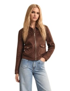 Morgan De Toi Veste Femme Marron Zippée| choixmode.fr