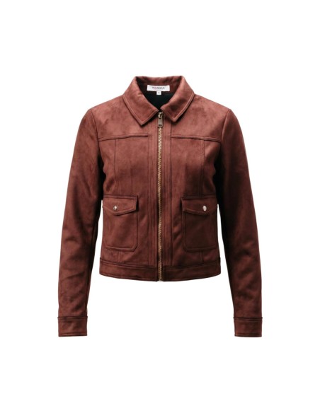 Morgan De Toi Veste Femme Marron Zippée| choixmode.fr