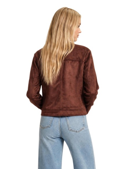 Morgan De Toi Veste Femme Marron Zippée| choixmode.fr
