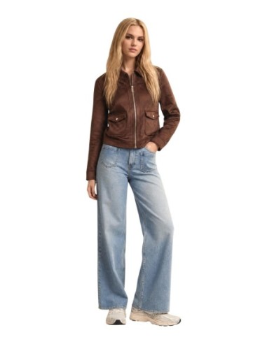 Morgan De Toi Veste Femme Marron Zippée| choixmode.fr