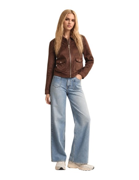 Morgan De Toi Veste Femme Marron Zippée| choixmode.fr
