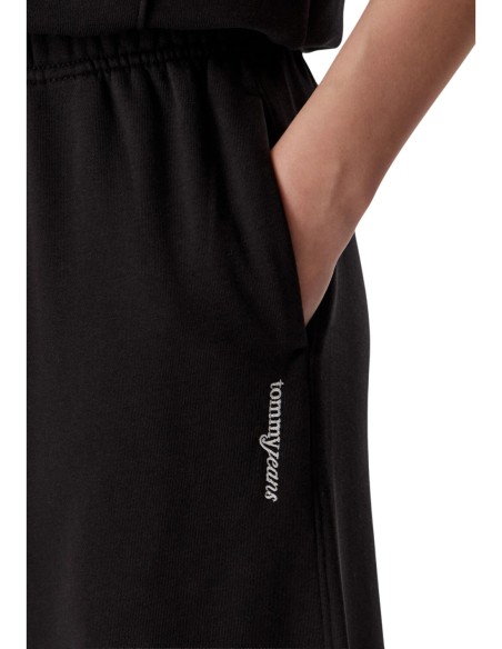 Tommy Hilfiger Jeans Pantalon Femme Wide Leg Noir| choixmode.fr