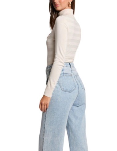 Morgan De Toi Pull Femme Beige Col Montant| choixmode.fr