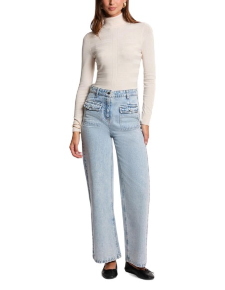 Morgan De Toi Pull Femme Beige Col Montant| choixmode.fr