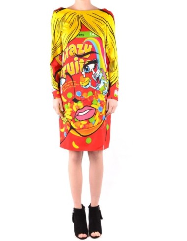 Moschino Robe Femme Rouge Imprimée Élégante| choixmode.fr