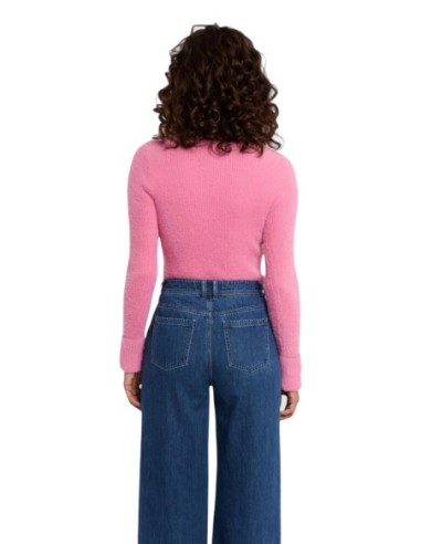 Morgan De Toi Pull Femme Rose Col V Doux| choixmode.fr