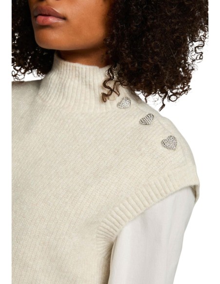 Morgan De Toi Gilet Femme Blanc Sans Manches| choixmode.fr