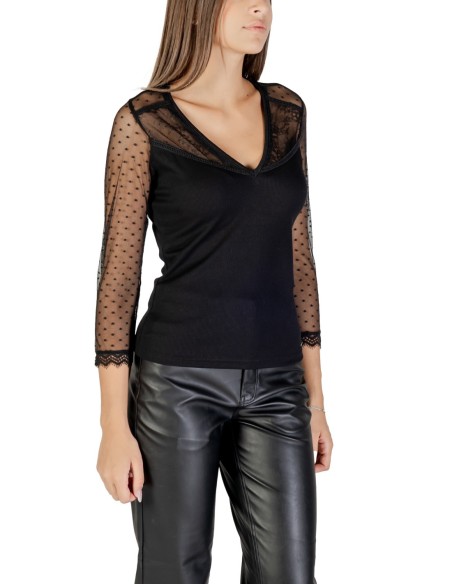 Morgan De Toi Blouse Femme Noire à Pois Chic| choixmode.fr