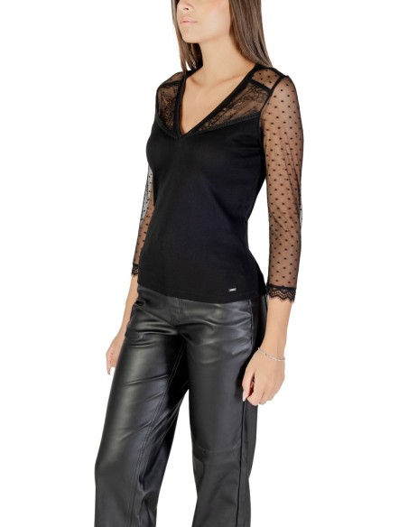 Morgan De Toi Blouse Femme Noire à Pois Chic| choixmode.fr