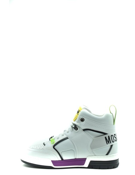 Moschino Baskets Homme Blanches en Cuir Italien| choixmode.fr