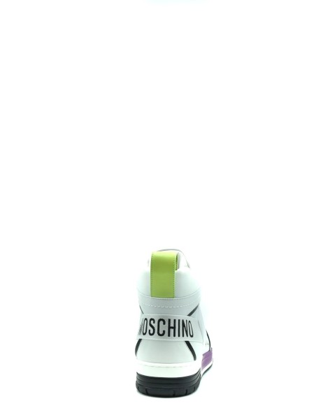 Moschino Baskets Homme Blanches en Cuir Italien| choixmode.fr