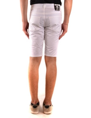 Moschino Bermuda Homme Blanc Coton Stretch| choixmode.fr