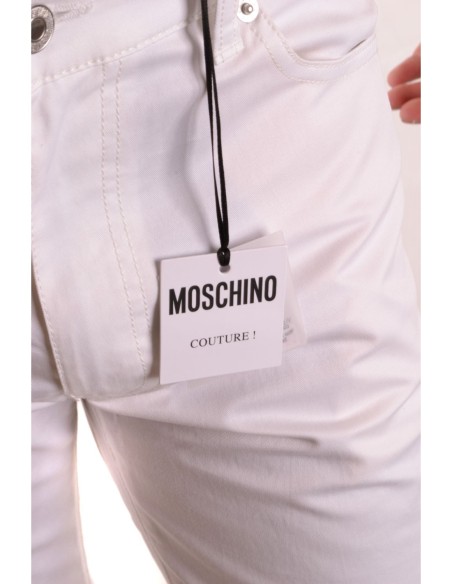 Moschino Bermuda Homme Blanc Coton Stretch| choixmode.fr