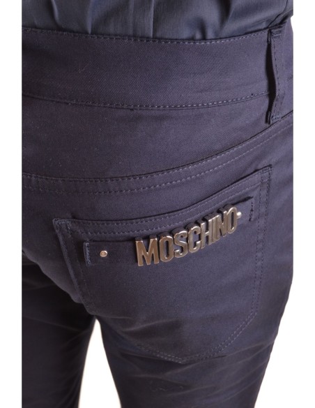 Moschino Pantalon Homme Bleu Coton Stretch Premium| choixmode.fr