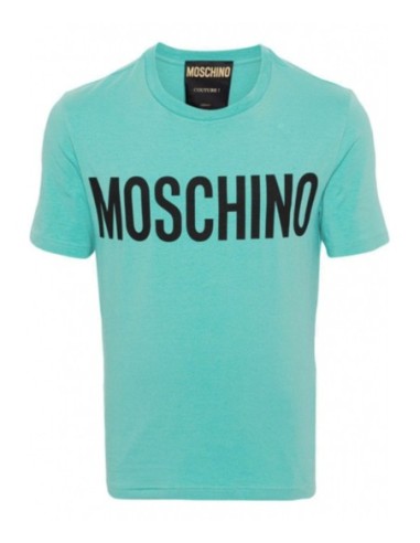 Moschino T-Shirt Homme Bleu Azur Imprimé en Coton| choixmode.fr