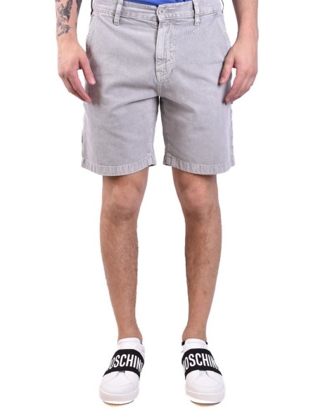 Moschino Bermuda Homme Gris en Coton Style Urbain| choixmode.fr