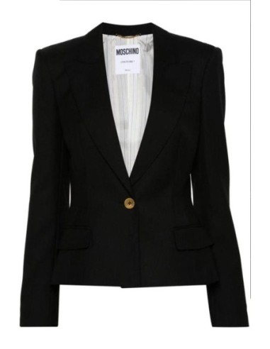 Moschino Veste Femme Noire en Laine Made in Italy| choixmode.fr