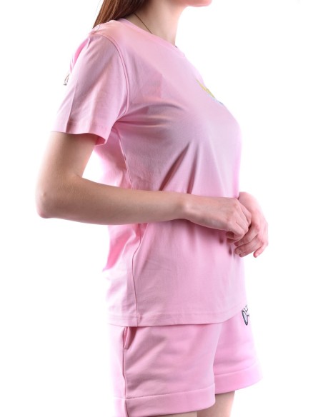 Moschino t-shirt femme rose imprimé | choixmode.fr
