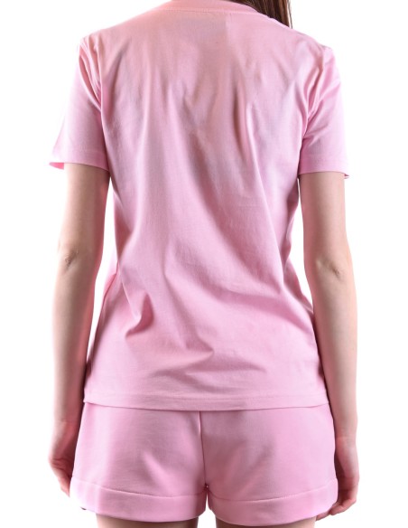 Moschino t-shirt femme rose imprimé | choixmode.fr