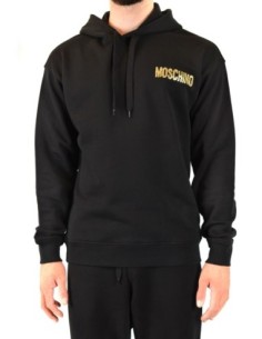 Moschino sweat homme noir capuche imprimé | choixmode.fr