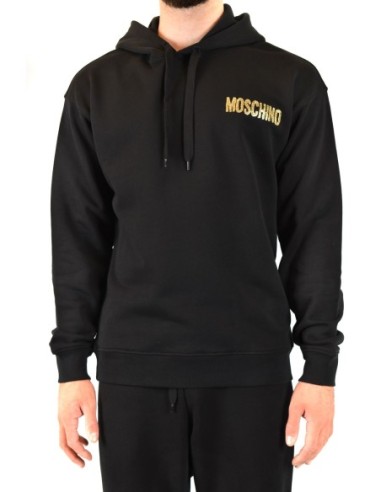 Moschino sweat homme noir capuche imprimé | choixmode.fr