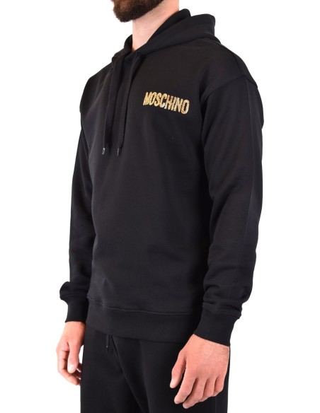 Moschino sweat homme noir capuche imprimé | choixmode.fr
