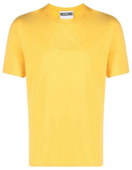 Moschino t-shirt homme jaune coton | choixmode.fr