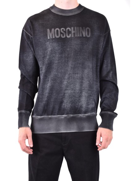 Moschino sweat homme noir imprimé coton | choixmode.fr