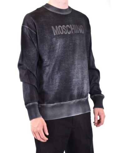 Moschino sweat homme noir imprimé coton | choixmode.fr
