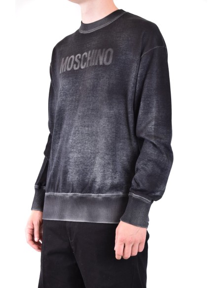 Moschino sweat homme noir imprimé coton | choixmode.fr