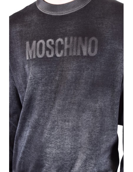 Moschino sweat homme noir imprimé coton | choixmode.fr