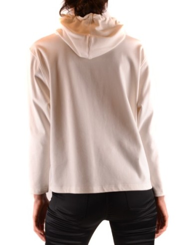 Moschino sweat femme beige capuche imprimé | choixmode.fr