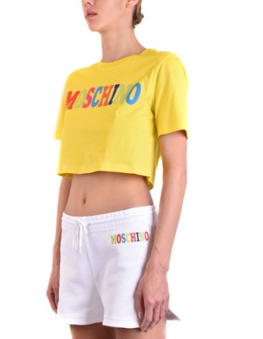 Moschino t-shirt femme jaune graphique vif | choixmode.fr