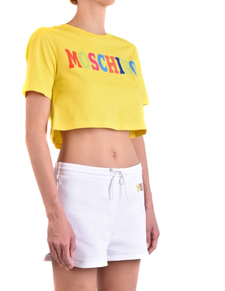 Moschino t-shirt femme jaune graphique vif | choixmode.fr